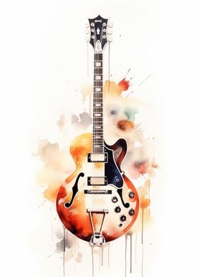 Gibson Guitar Watercolor