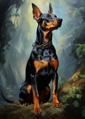 Dobermann portrait