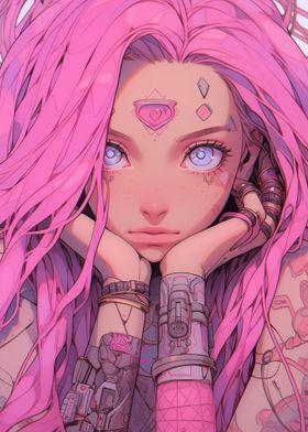 Pink haired twin 02