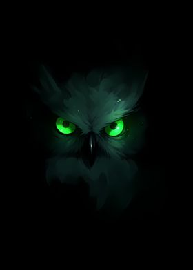 green eyes owl