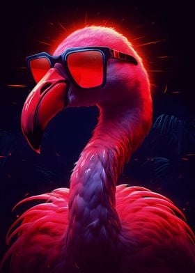 Flamingo With Sunglasses