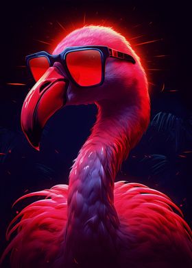 Flamingo With Sunglasses