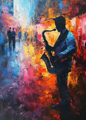 Colorful Sax Art