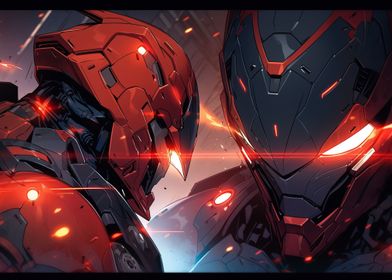 Mech Clash Red vs Blue