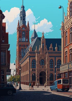 Zwickau City Pixel Art