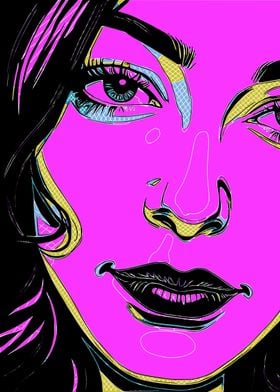 Pop Art Woman Portrait 1