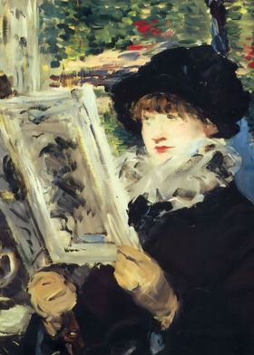 Woman Reading by Manet