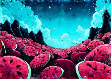 Watermelon Field Art