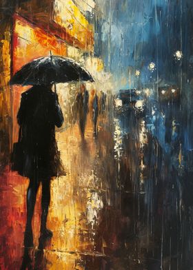 Night Umbrella Art