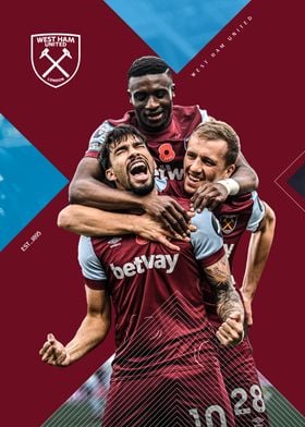 Flague' Poster, picture, metal print, paint by West Ham United F.C.