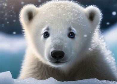 Sweet Polar Bear Cub