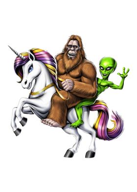 Alien Bigfoot Unicorn