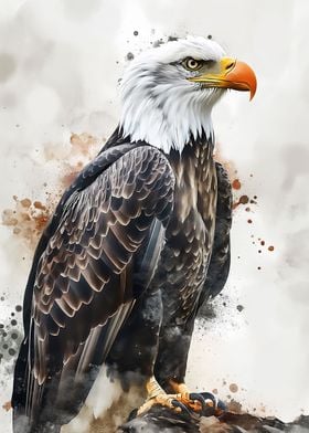 Bald Eagle Watercolor