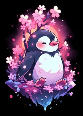 Cherry Blossom Penguin