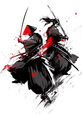 Japanese Samurai Battle