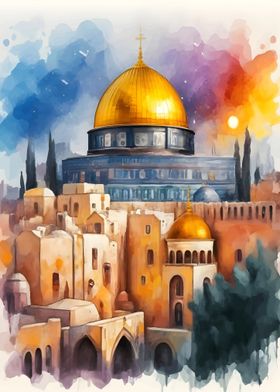 A painting of Jerusalem