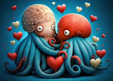 Octopus Love Cute Animals