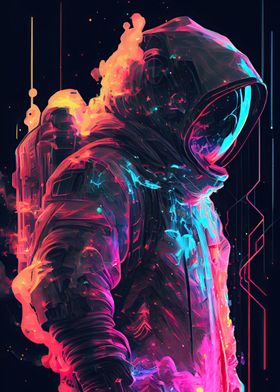 neon astronaut