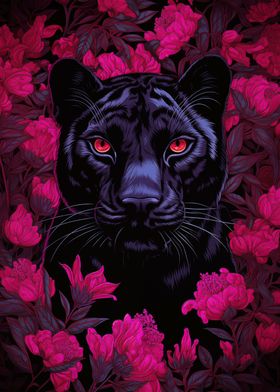 Black panther pink flowers