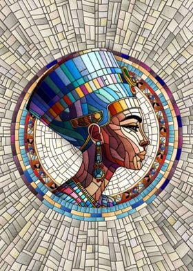 Egyptian Nefertiti Mosaic