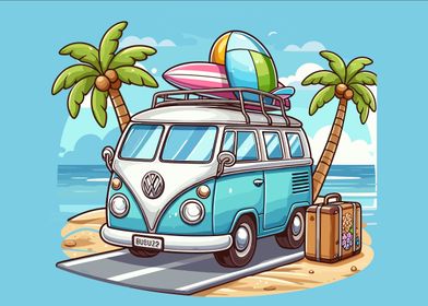 vans holiday in beach