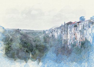 Sant Agata Watercolor