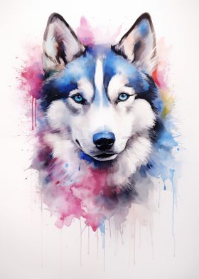 Siberian husky portrait