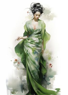 Geisha in Green