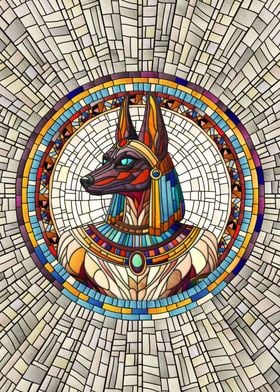 Egyptian Anubis Mosaic Ar
