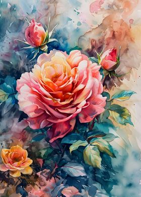 Flower Painting Poster