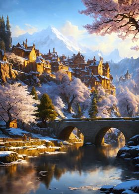 Snowy Fantasy Village