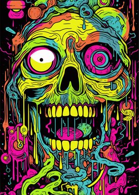 Psychedelic Melting Zombie