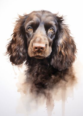 Irish water spaniel dog