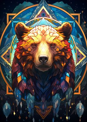 Stain Glass Bear