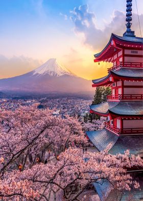 Chureito pagoda Fuji 