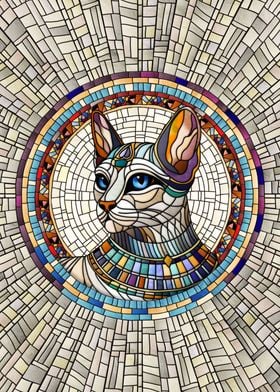 Egyptian Cat Mosaic Art