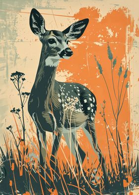 Meadow Dusk Deer