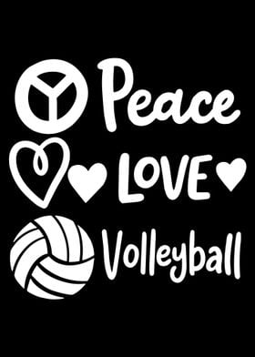 Peace Love Volleyball Art