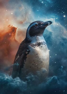 Cosmic Nebula Penguin