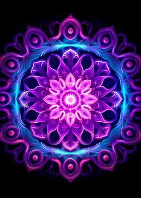 Neon Purple Mandala