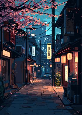 Tokyo Japan Pixel Art