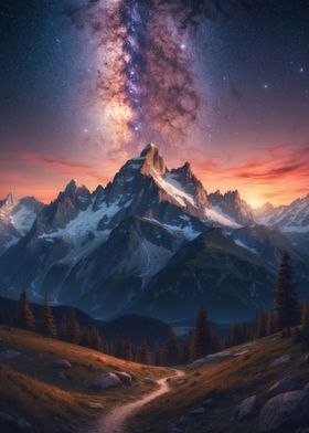 stars nature mountain