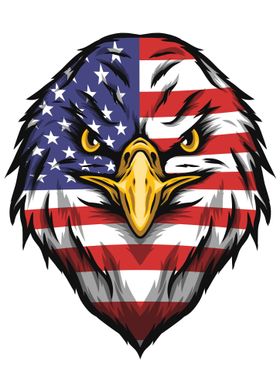 Eagle American Flag 