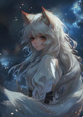 White Fox Anime Girl