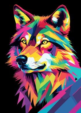 Wolf Pop Art