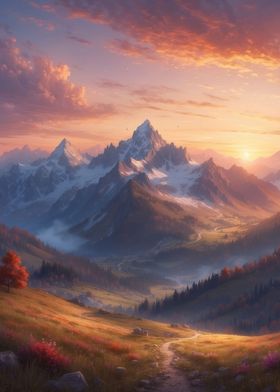 mountains mountain sunset