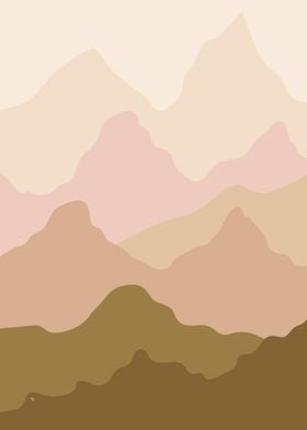 Pink Morning Mountains