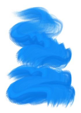 Playful blue paint clouds