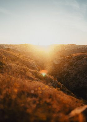 sunset over Italys valleys