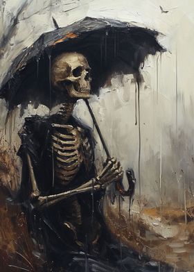 Rainy Skeleton Charm
